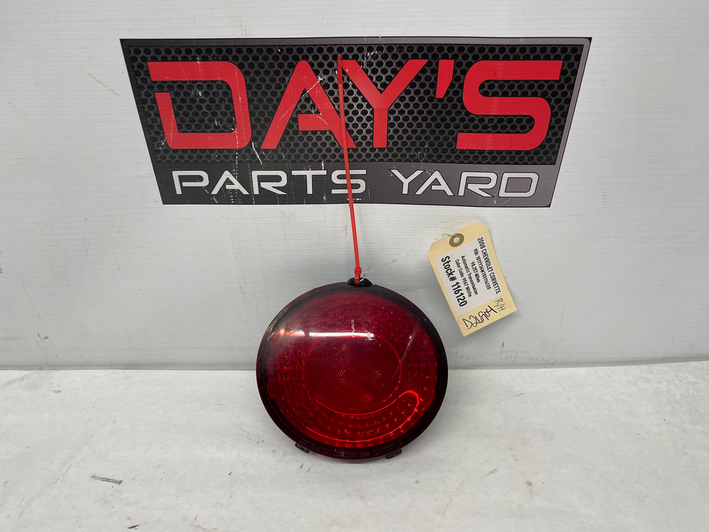 2008 Chevy Corvette RH Passenger Taillight Tail Light Lamp OEM - Day's Parts Yard