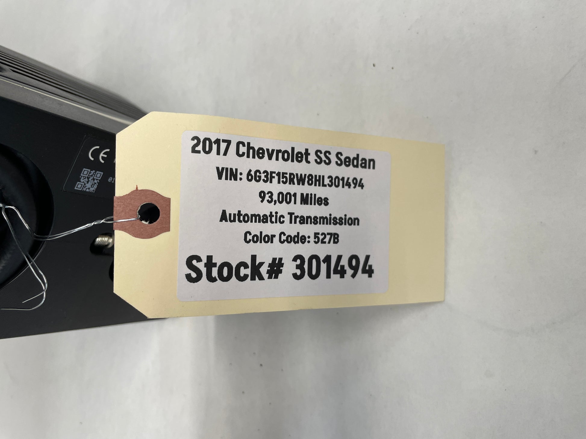 2017 Chevy SS Sedan Spare Tire Sealant Container & Compressor Assembly OEM - Day's Parts Yard
