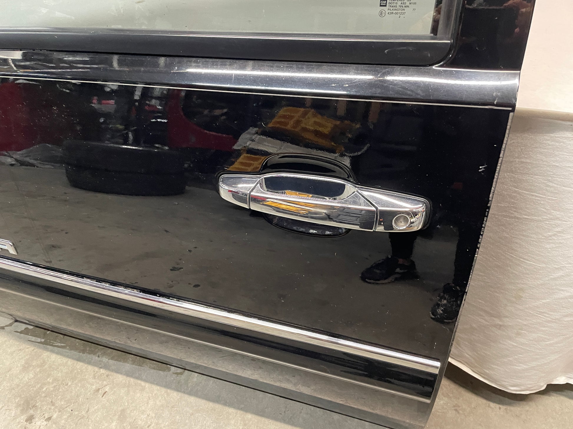 2013 GMC Sierra C1500 SLE LH Driver Front Exterior Door Black OEM - Day's Parts Yard