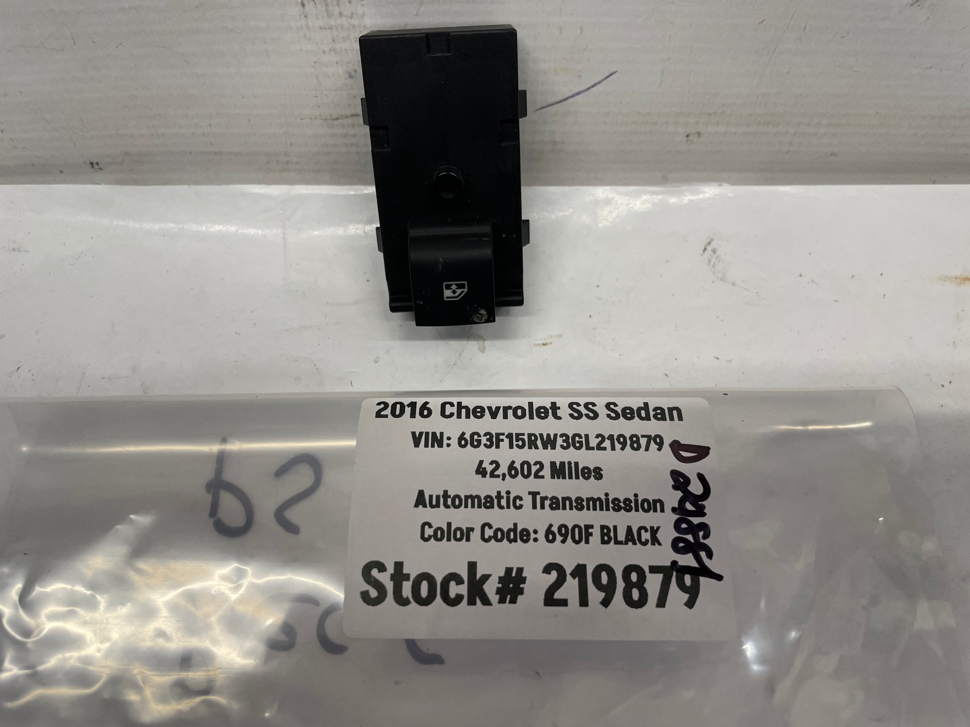 2016 Chevy SS Sedan RH Passenger Rear Window Control Switch OEM - Day's Parts Yard