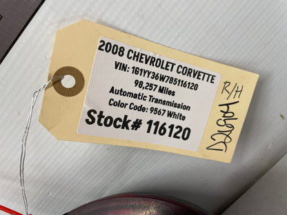 2008 Chevy Corvette RH Passenger Taillight Tail Light Lamp OEM - Day's Parts Yard