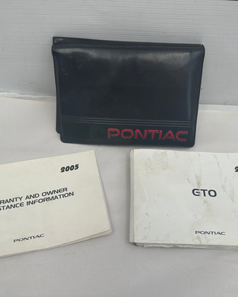 2005 Pontiac GTO Owners Manual OEM