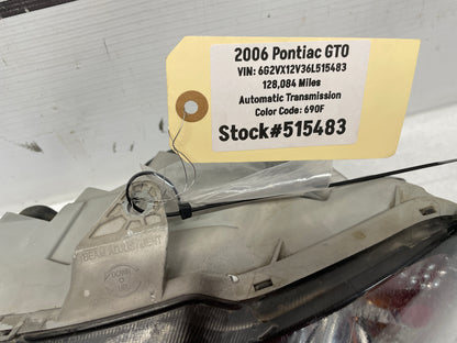 2006 Pontiac GTO LH Driver Head Light Headlight Lamp OEM - Day's Parts Yard