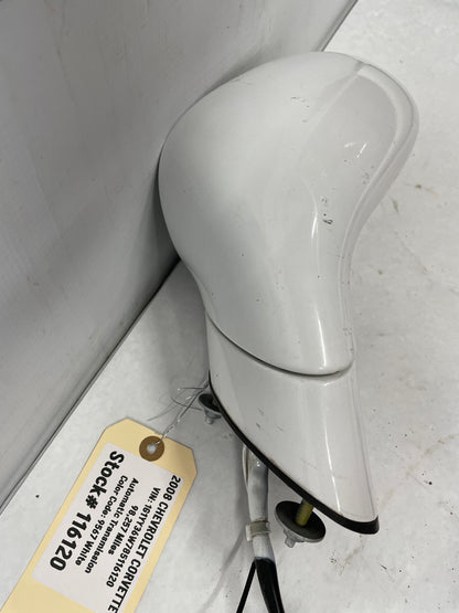 2008 Chevy Corvette LH Driver Exterior Mirror White OEM - Day's Parts Yard
