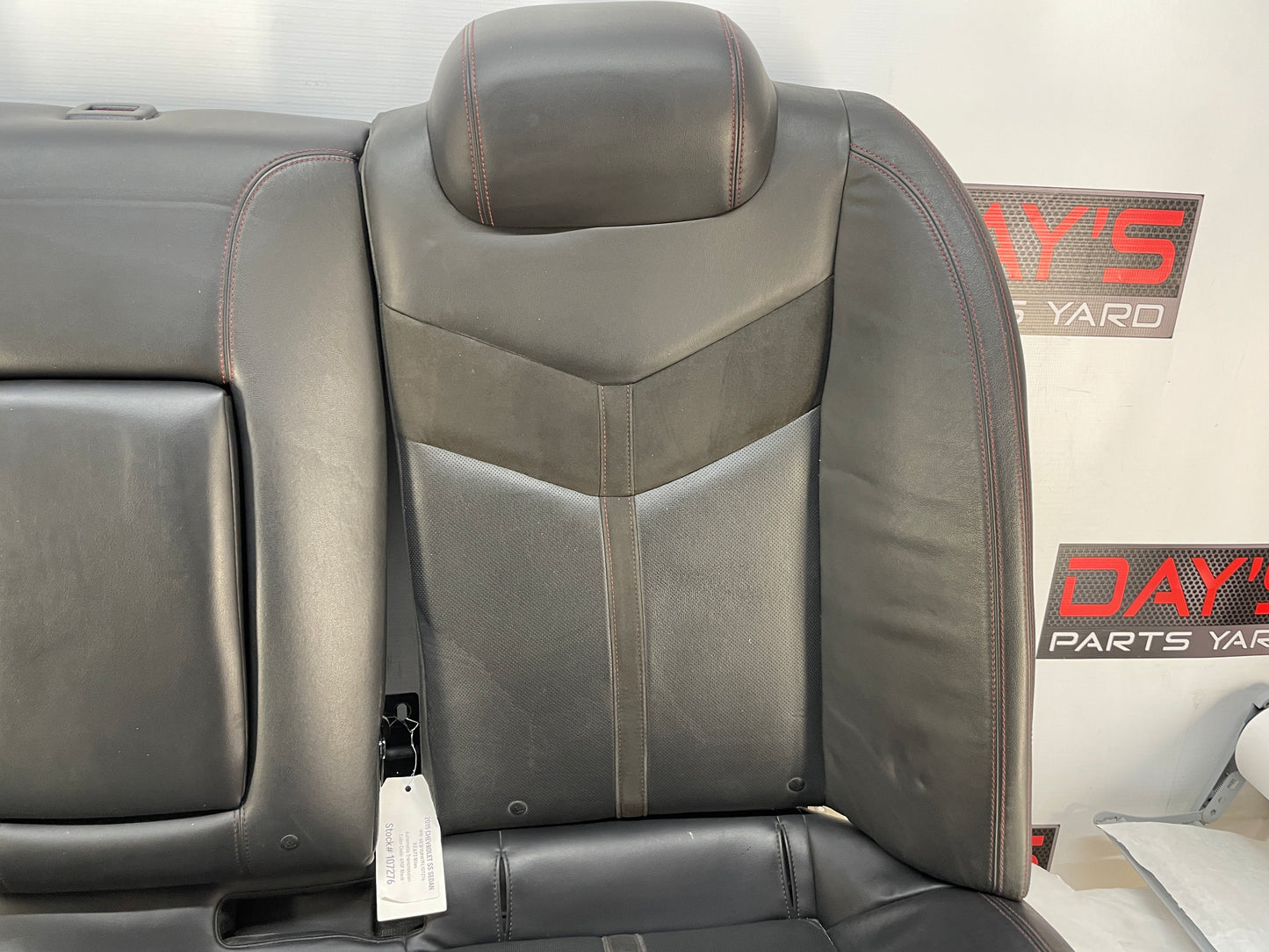 2015 Chevy SS Sedan Rear Black Leather Alcantara Suede OEM