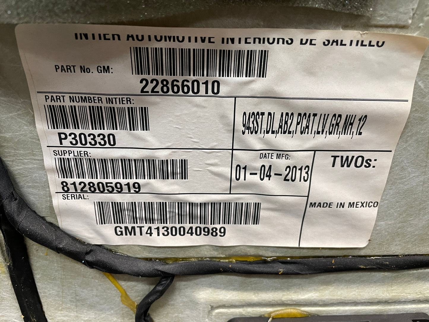 2013 GMC Sierra C1500 SLE Head Liner OEM - Day's Parts Yard