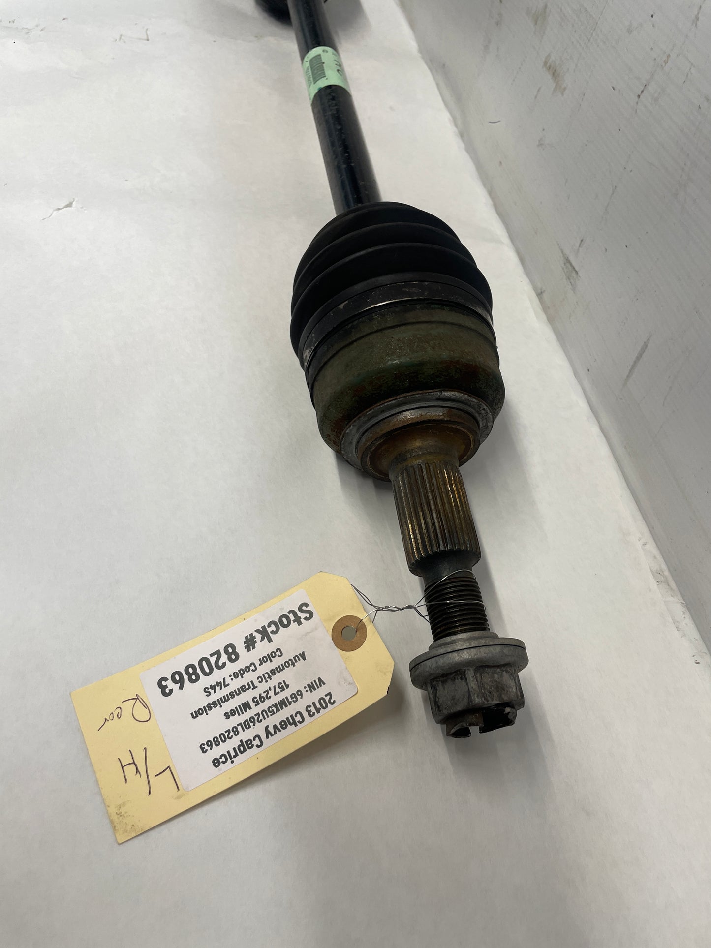 2013 Chevy Caprice LH Driver Rear CV Axle Half Shaft OEM - Day's Parts Yard