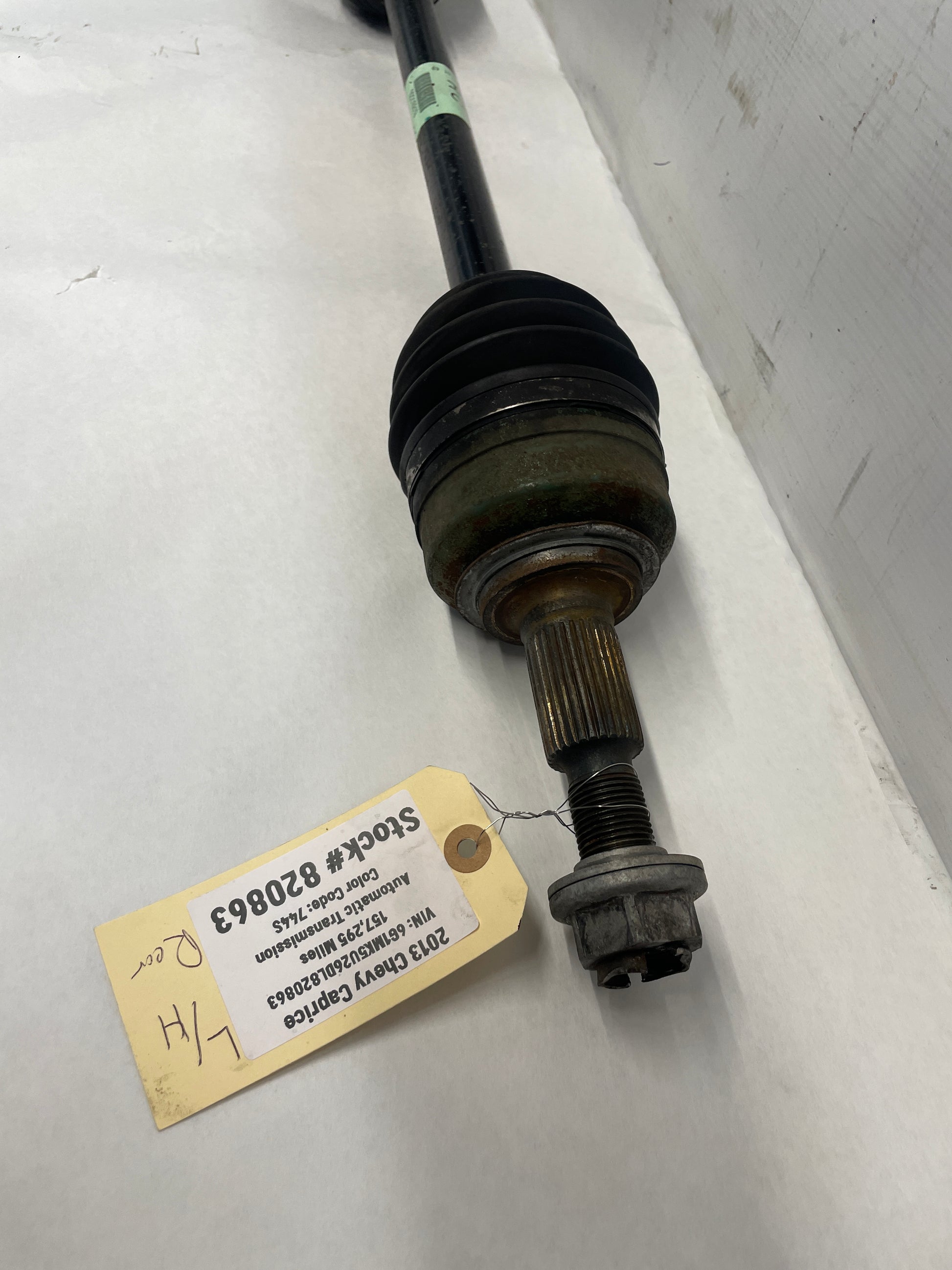 2013 Chevy Caprice LH Driver Rear CV Axle Half Shaft OEM - Day's Parts Yard