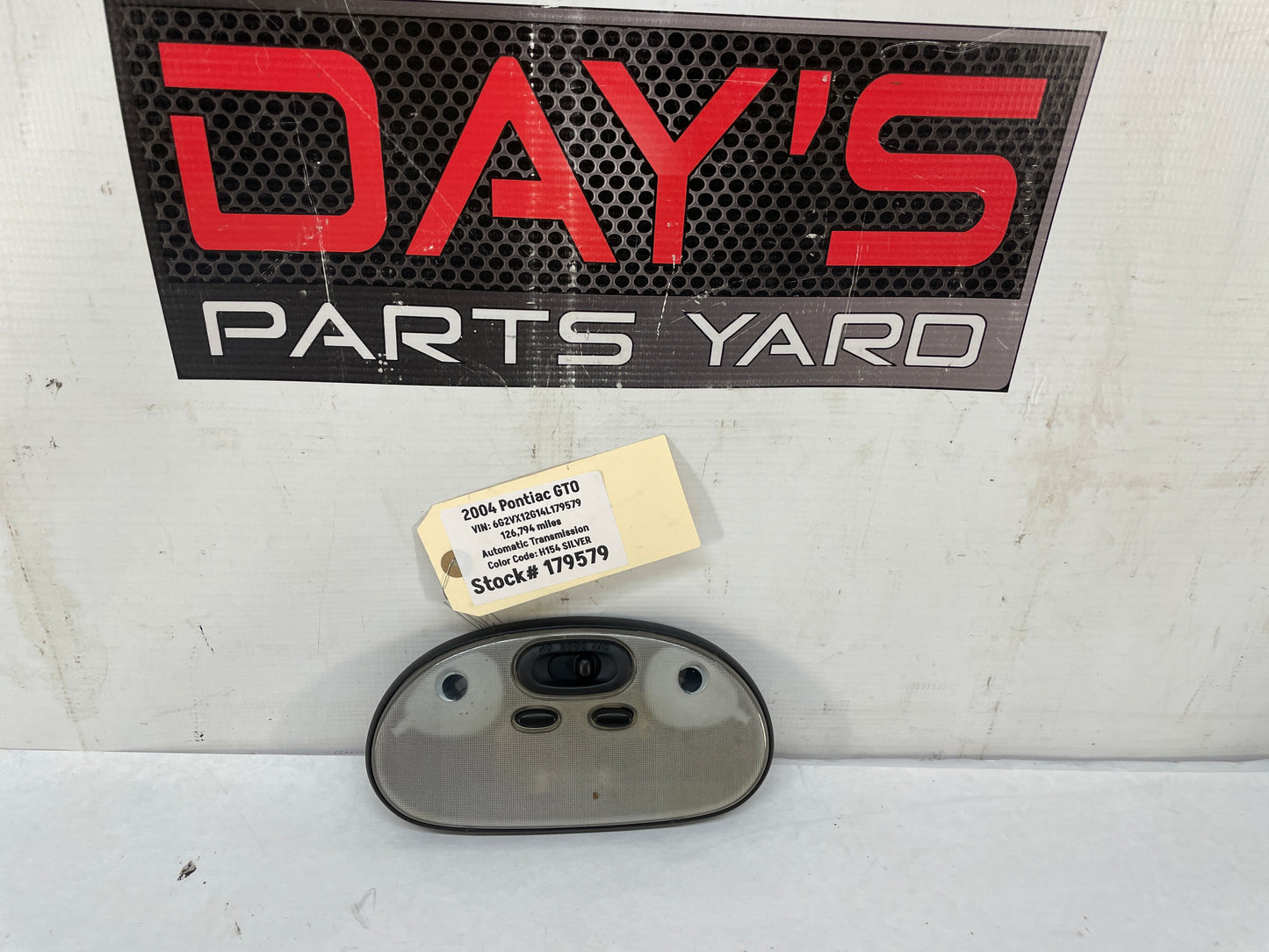 2004 Pontiac GTO Over Head Overhead Dome Reading Light Lamp OEM