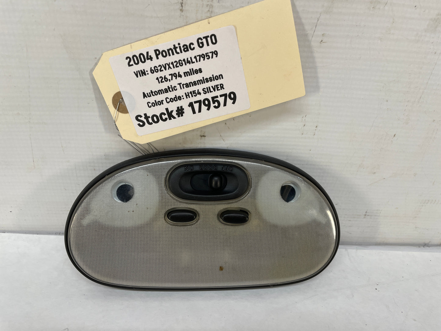 2004 Pontiac GTO Over Head Overhead Dome Reading Light Lamp OEM