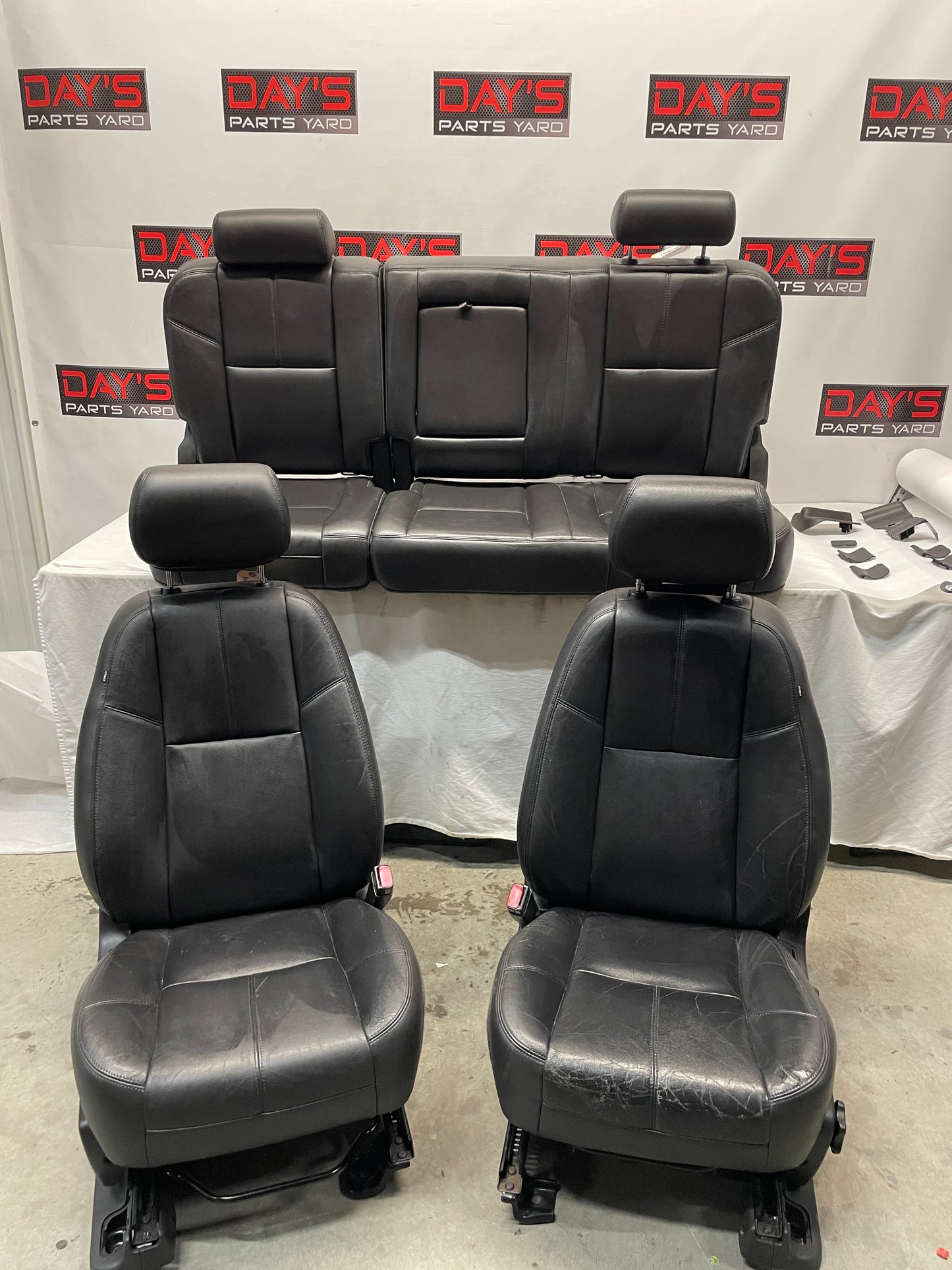 2013 GMC Sierra C1500 SLE Seats Fronts and Rears Black Leather OEM