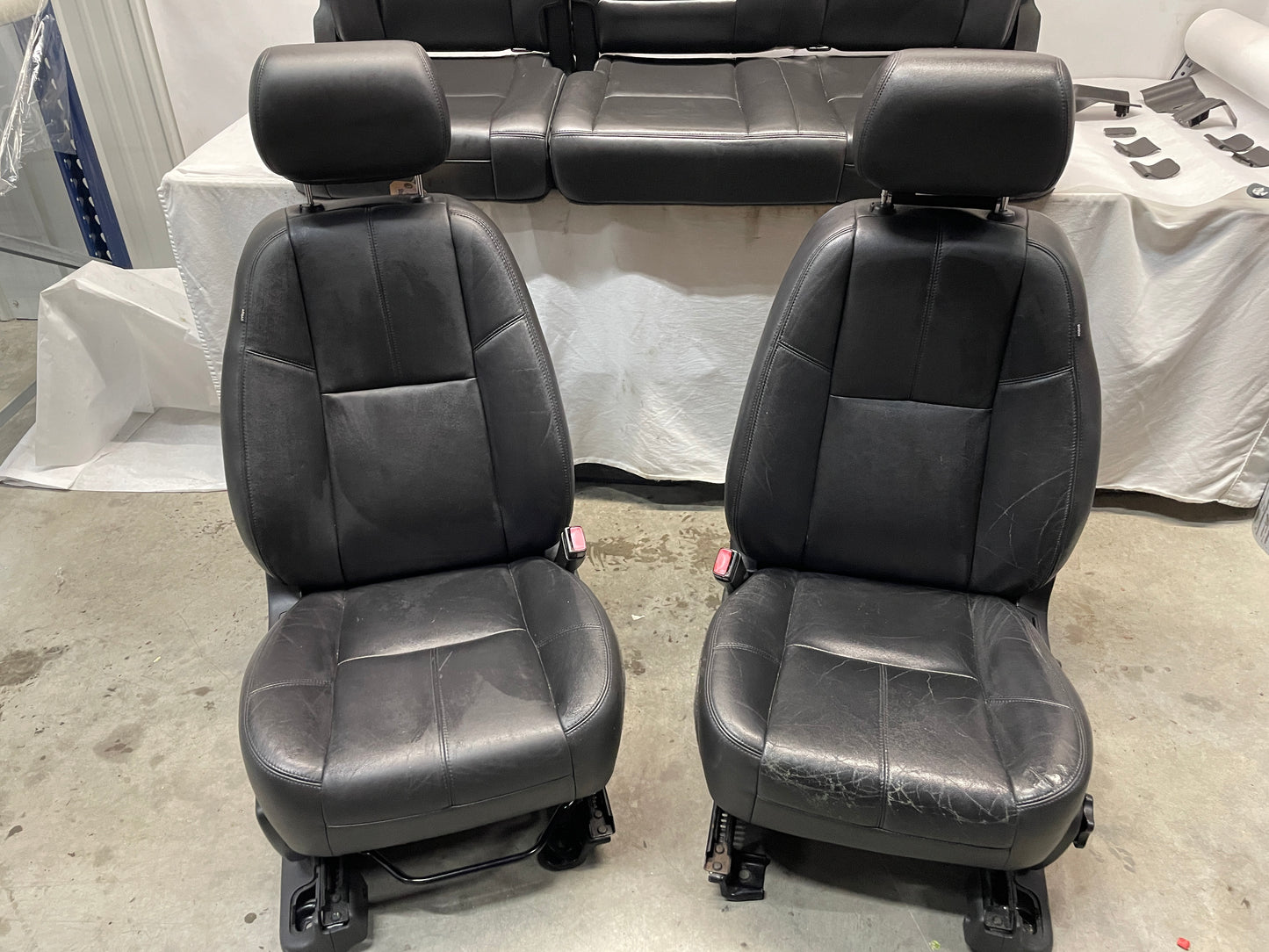 2013 GMC Sierra C1500 SLE Seats Fronts and Rears Black Leather OEM