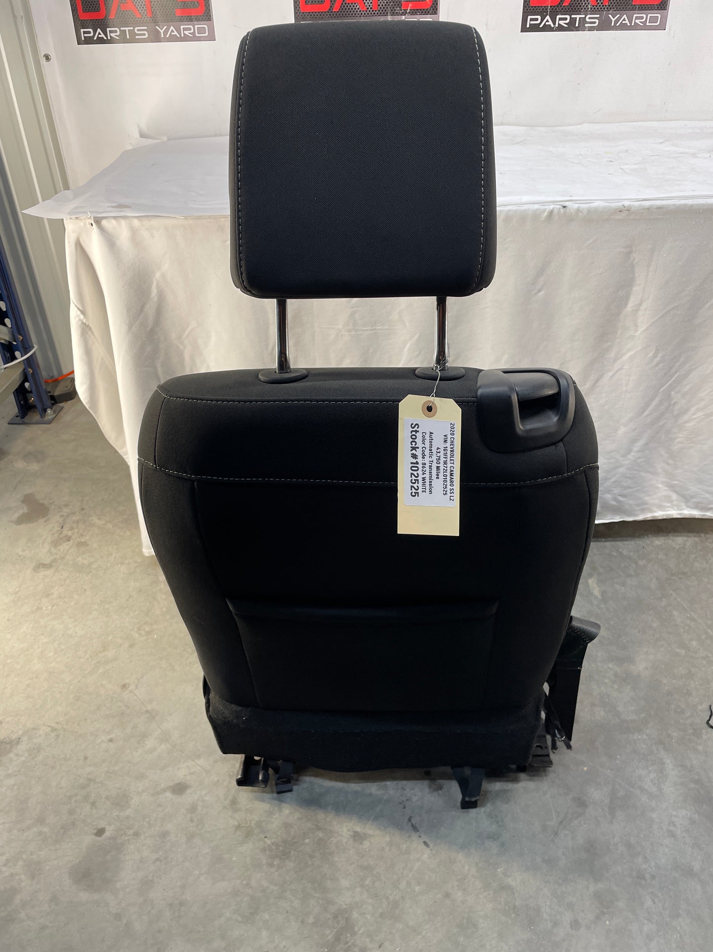 2020 Chevy Camaro SS LZ RH Passenger Cloth Front Seat OEM