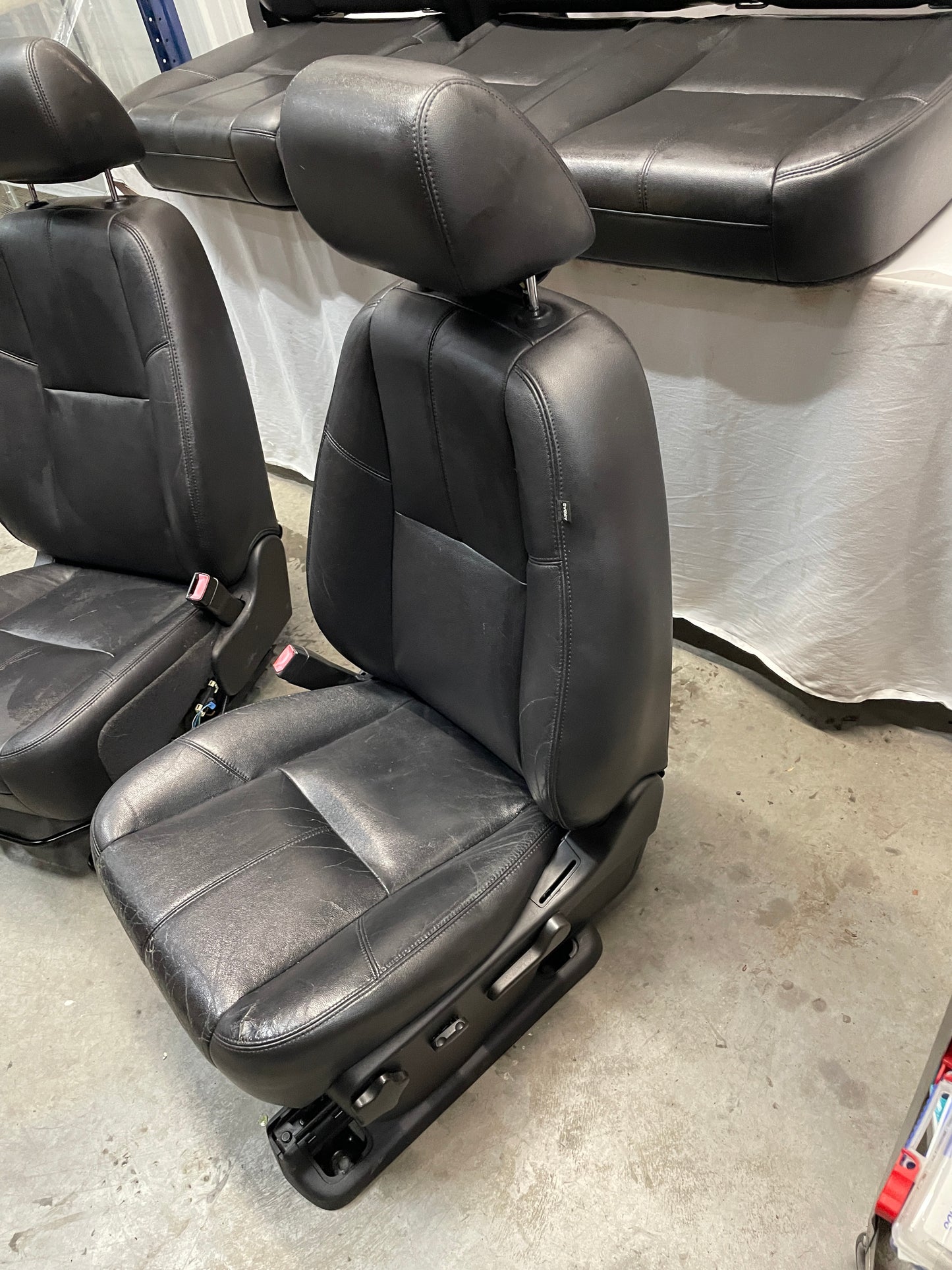 2013 GMC Sierra C1500 SLE Seats Fronts and Rears Black Leather OEM