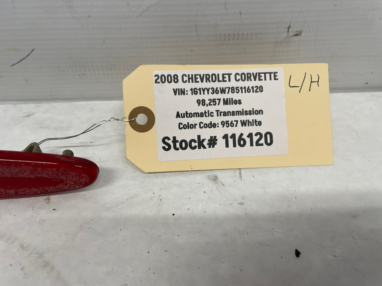 2008 Chevy Corvette LH Driver Side Marker Light Lamp OEM - Day's Parts Yard