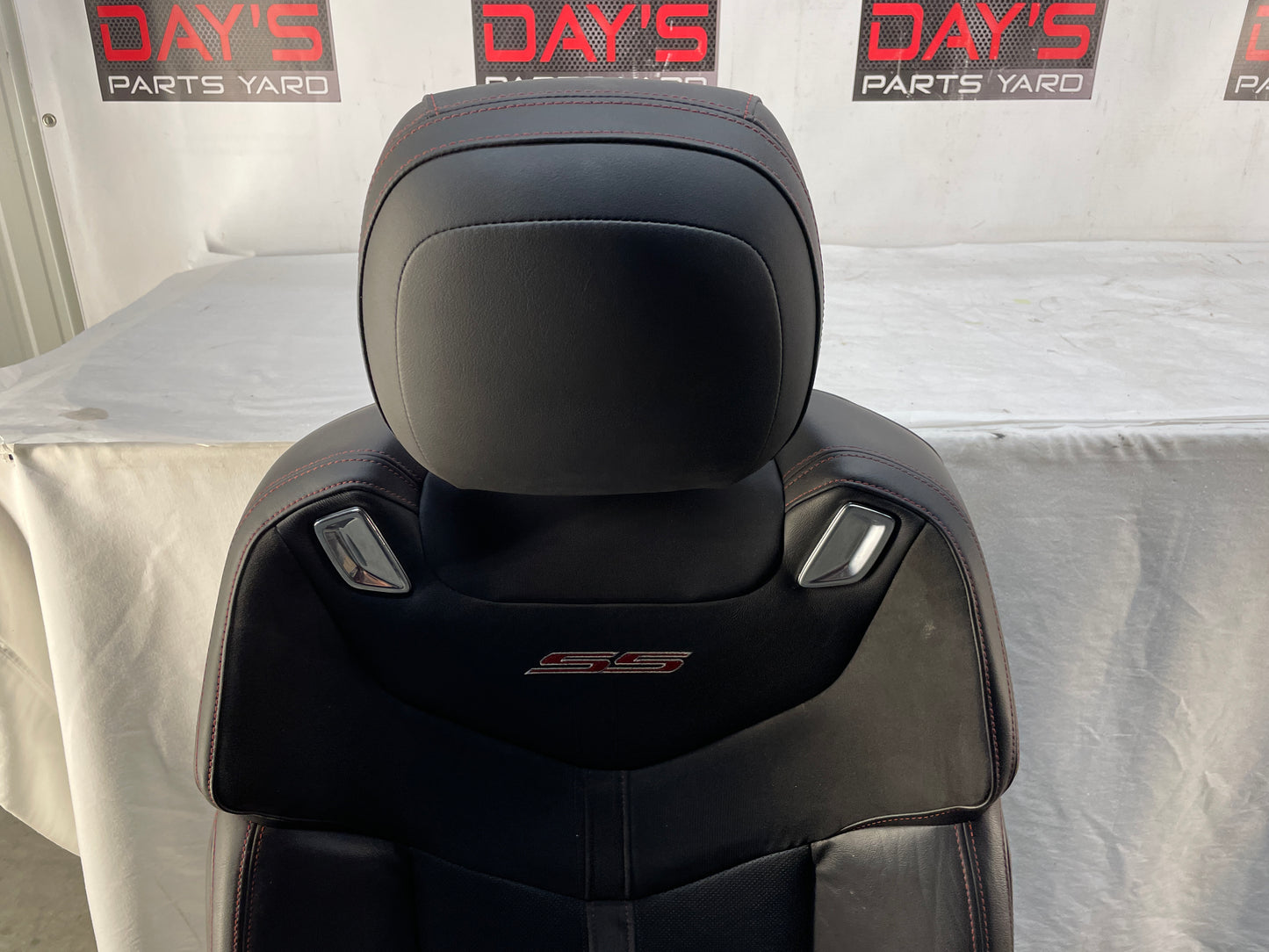 2015 Chevy SS Sedan RH Passenger Front Seat Black Leather Alcantara Suede OEM