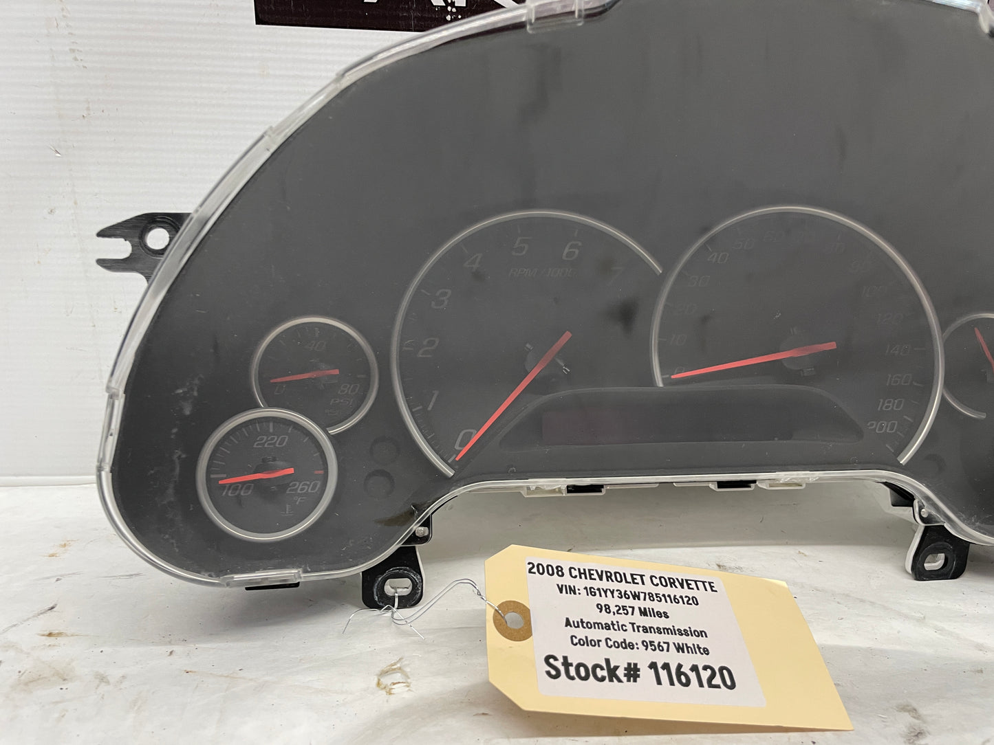 2008 Chevy Corvette Speedometer Instrument Gauge Cluster OEM - Day's Parts Yard