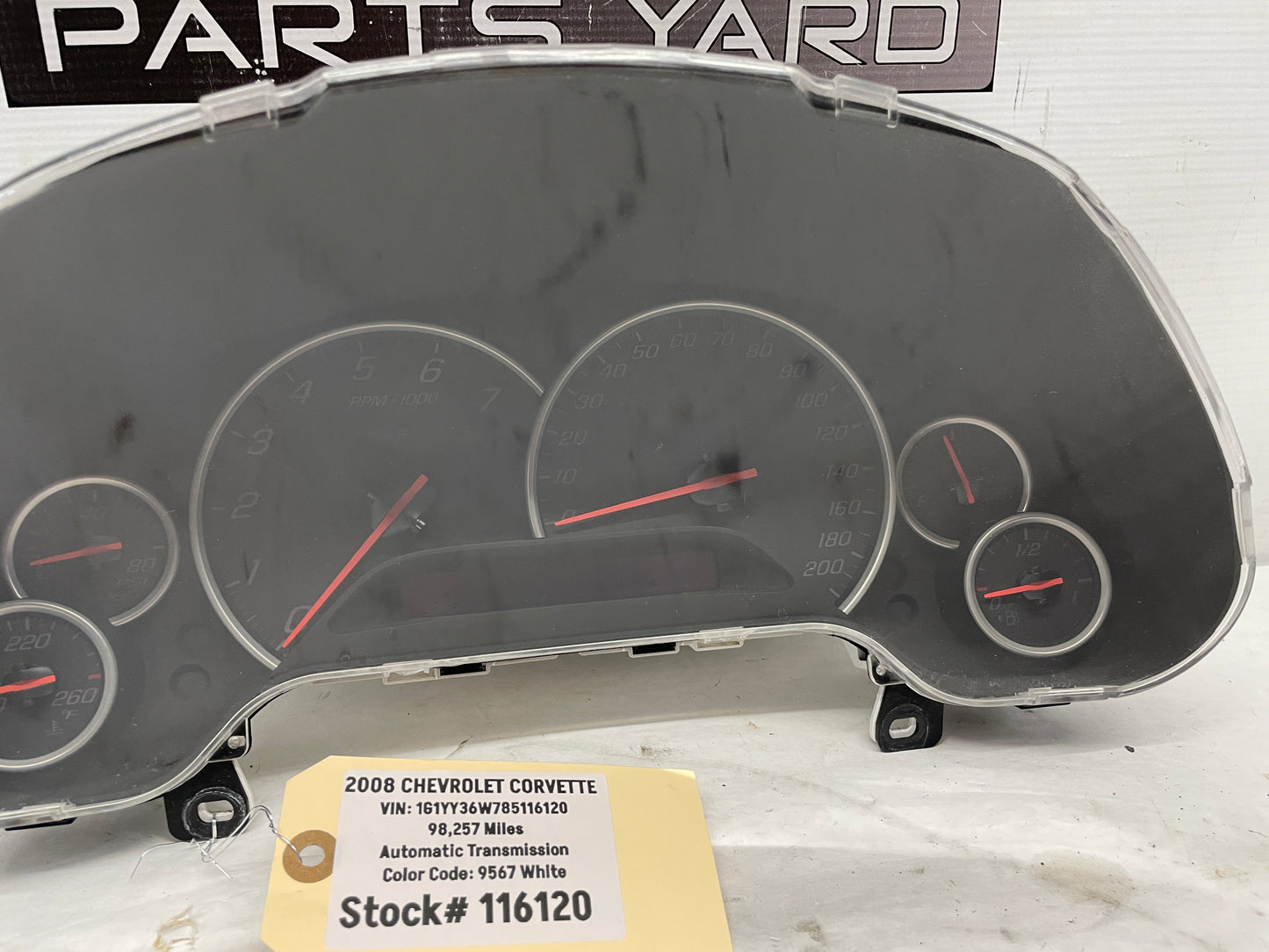 2008 Chevy Corvette Speedometer Instrument Gauge Cluster OEM - Day's Parts Yard