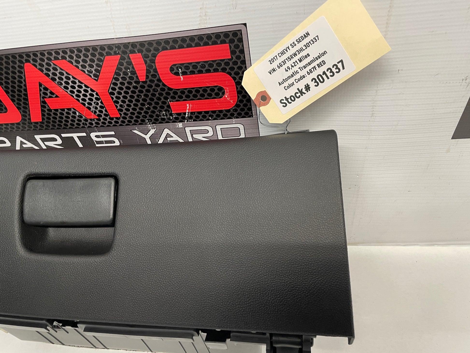 2017 Chevy SS Sedan Dash Glove Box Compartment OEM - Day's Parts Yard