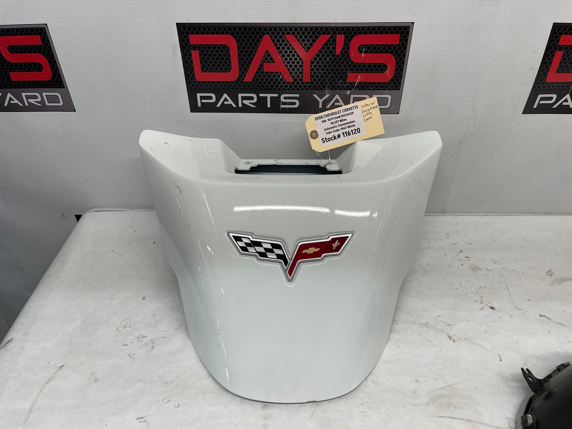 2008 Chevy Corvette Convertible Interior Bulk Head Waterfall OEM - Day's Parts Yard