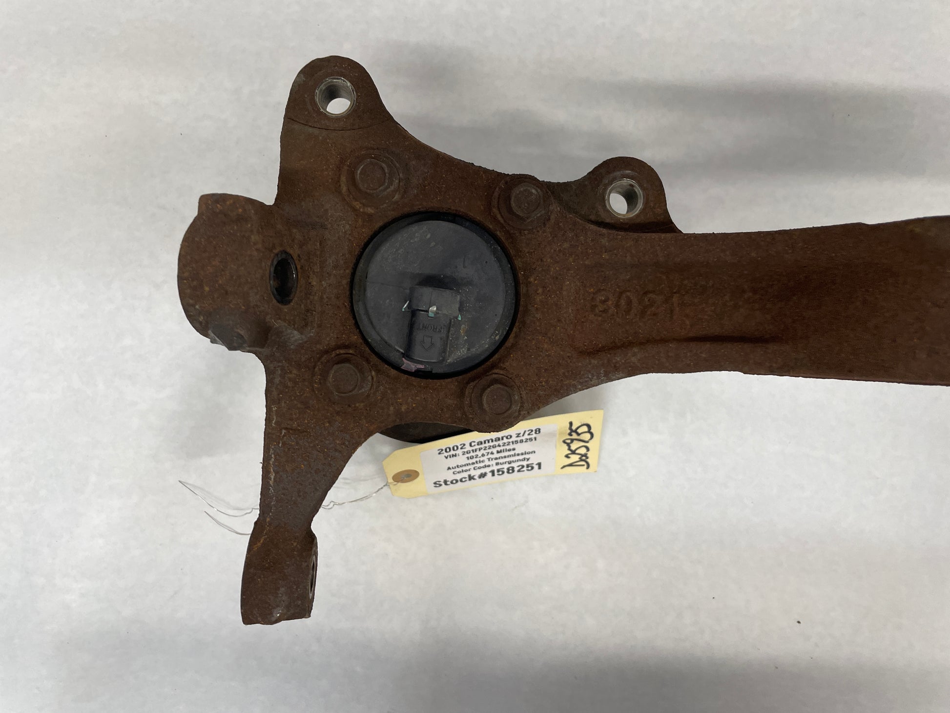 2002 Chevy Camaro Z28 LH Driver Front Spindle Knuckle Hub Wheel Bearing OEM - Day's Parts Yard