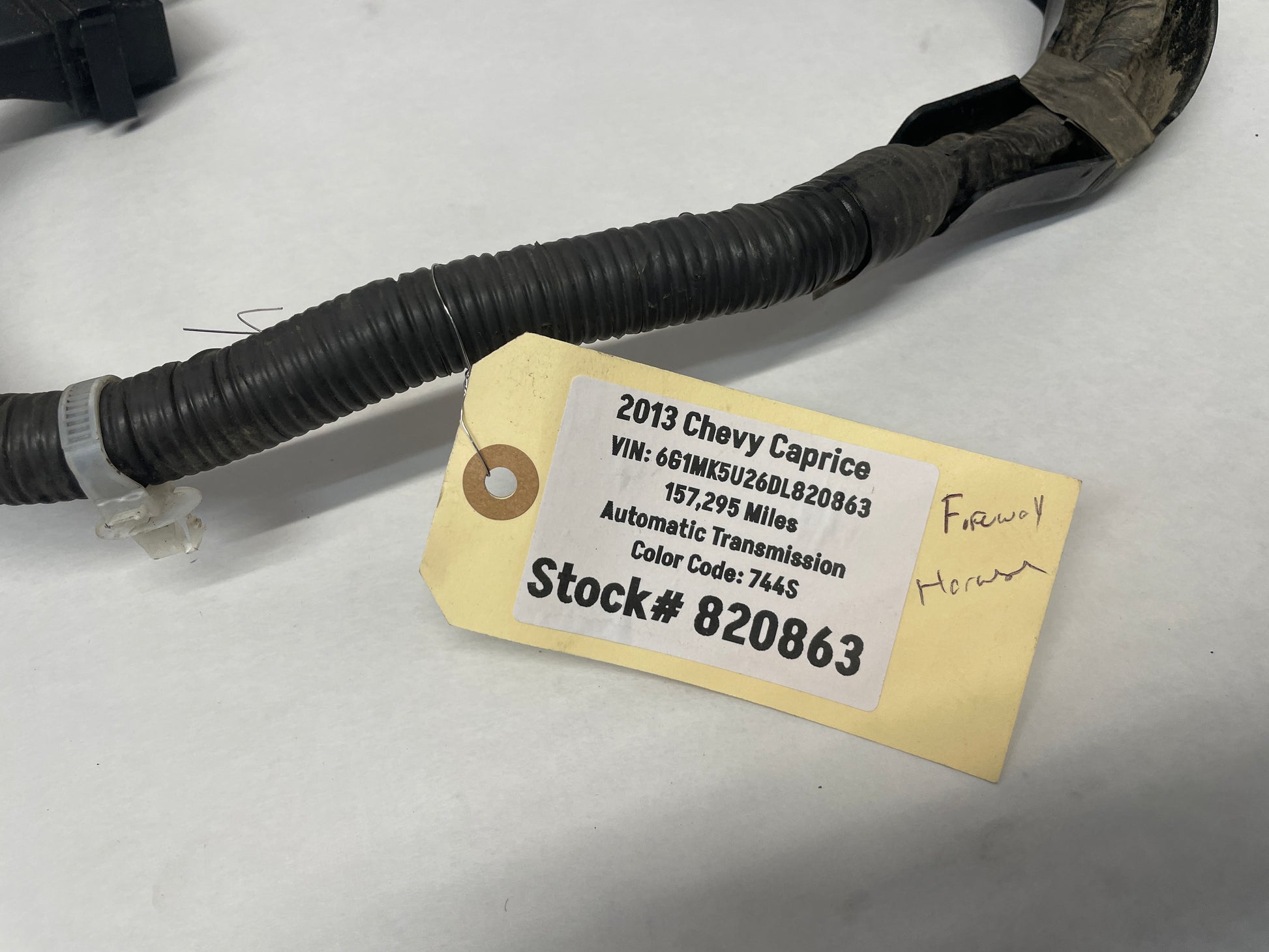 2013 Chevy Caprice Engine Bay Fire Wall Wire Forward Lamp Wiring Harness OEM - Day's Parts Yard