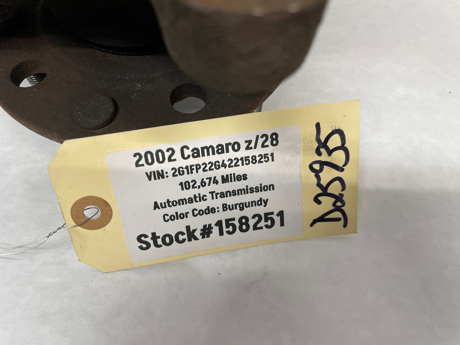 2002 Chevy Camaro Z28 LH Driver Front Spindle Knuckle Hub Wheel Bearing OEM - Day's Parts Yard