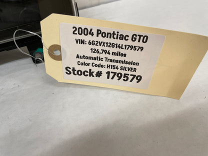 2004 Pontiac GTO Red Instrument Gauge Cluster Speedometer OEM