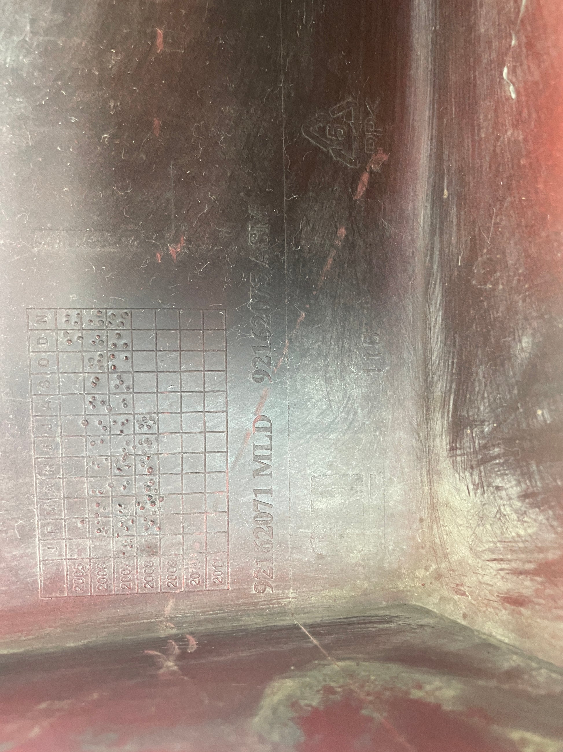 2009 Pontiac G8 GT LH Driver Rocker Molding Side Skirt Panel Red OEM - Day's Parts Yard