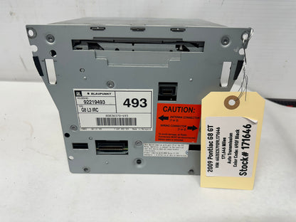 2009 Pontiac G8 GT Radio Stereo Receiver Control Head Unit OEM - Day's Parts Yard