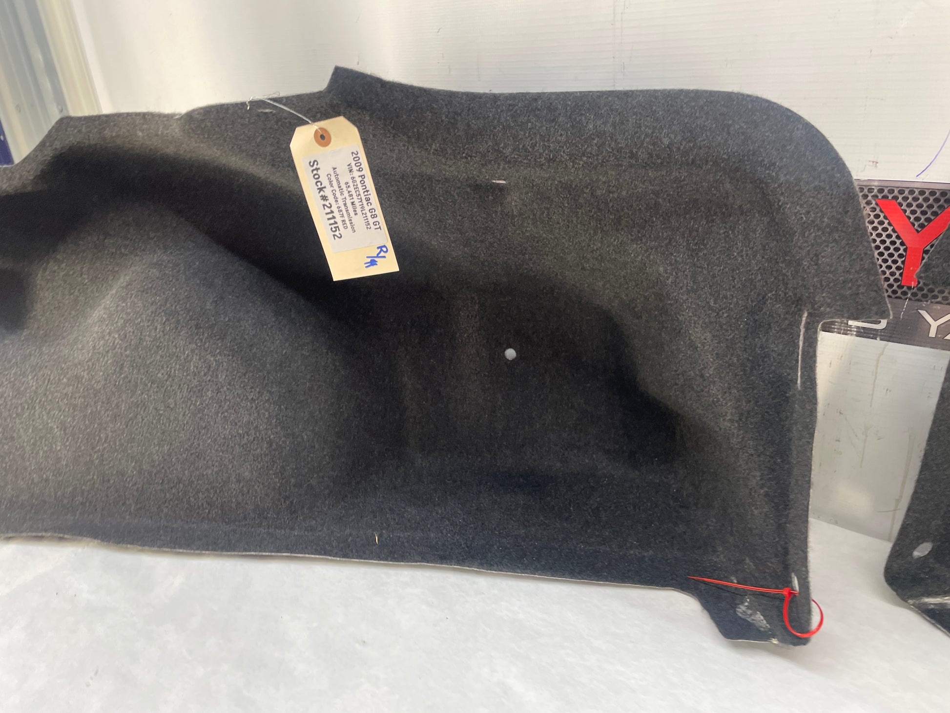 2009 Pontiac G8 GT RH & LH Interior Trunk Quarter Cargo Carpet Trim Panel Cover OEM - Day's Parts Yard