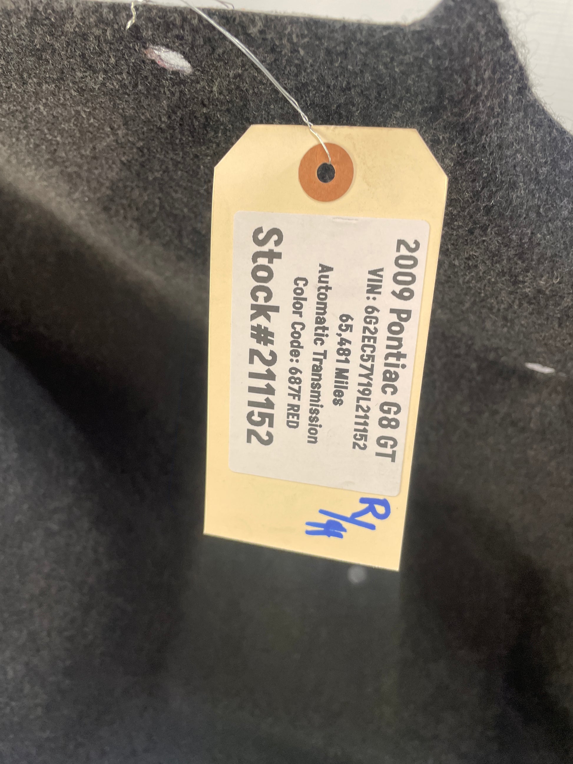 2009 Pontiac G8 GT RH & LH Interior Trunk Quarter Cargo Carpet Trim Panel Cover OEM - Day's Parts Yard