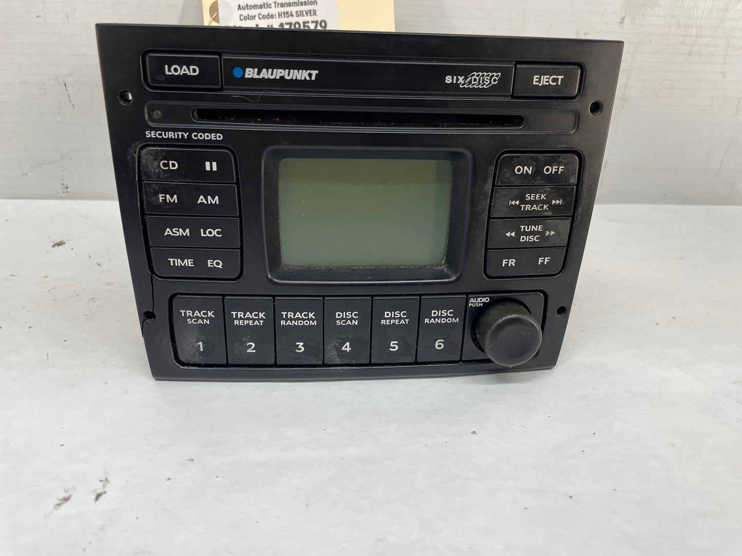 2004 Pontiac GTO Radio Stereo 6 Disk CD Changer Blaupunkt OEM