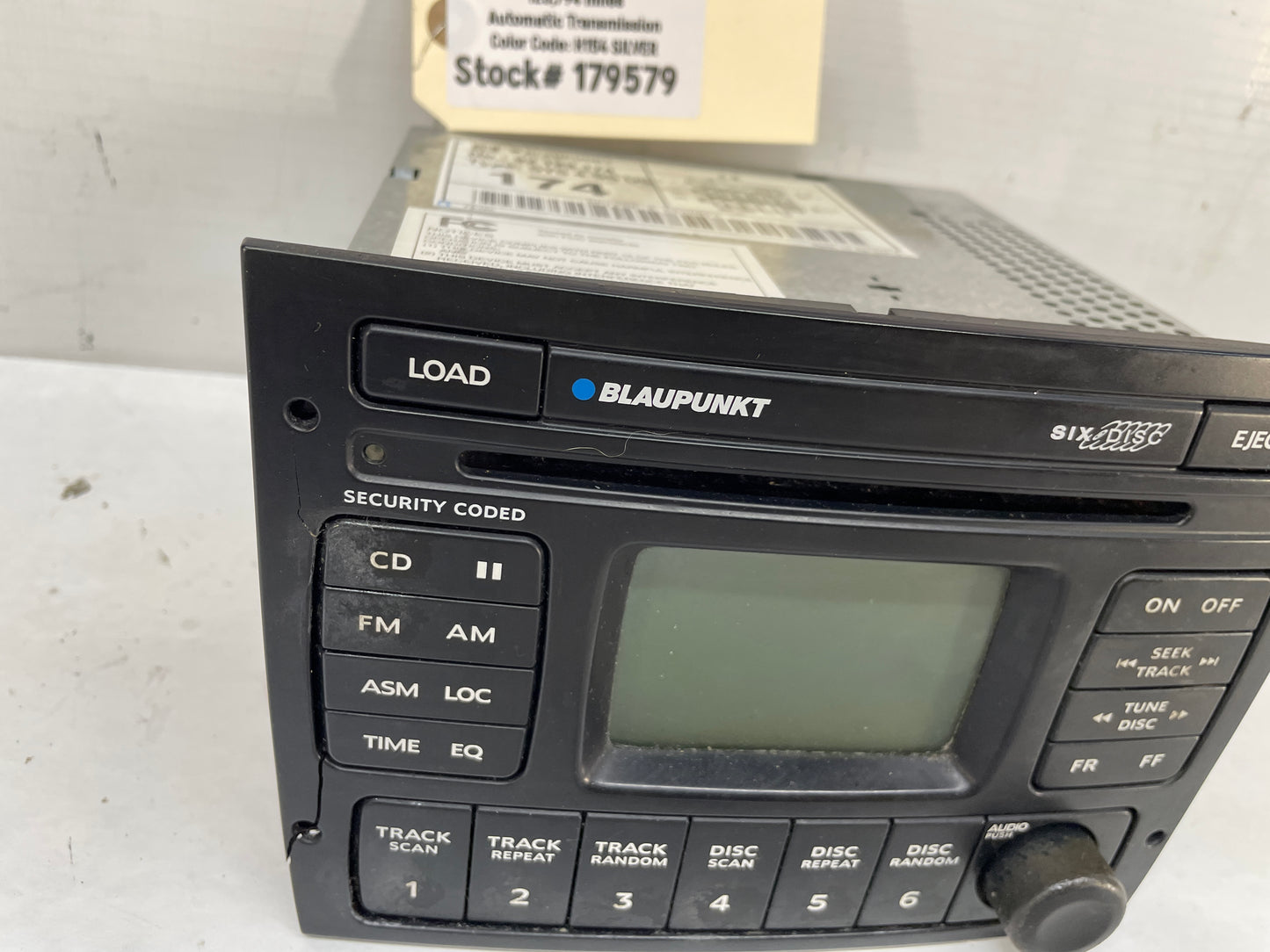 2004 Pontiac GTO Radio Stereo 6 Disk CD Changer Blaupunkt OEM