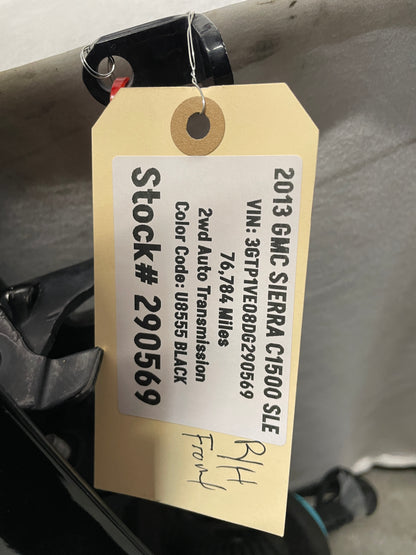 2013 GMC Sierra C1500 SLE RH Passenger Front Exterior Door Black OEM - Day's Parts Yard