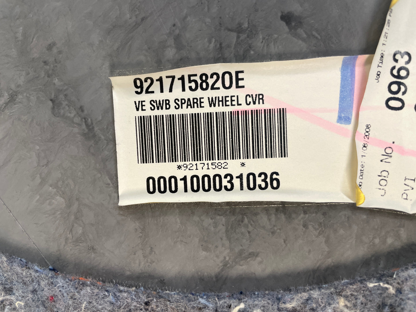 2009 Pontiac G8 GT Spare Tire Trunk Compartment Floor Carpet Mat Panel Cover OEM - Day's Parts Yard