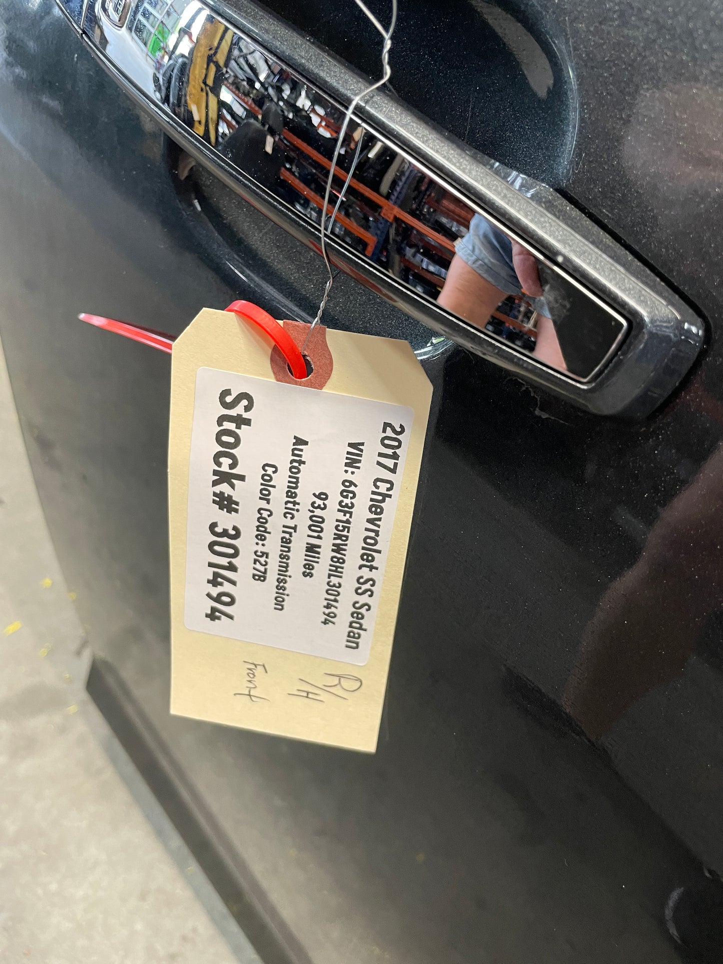 2017 Chevy SS Sedan RH Passenger Front Exterior Door OEM