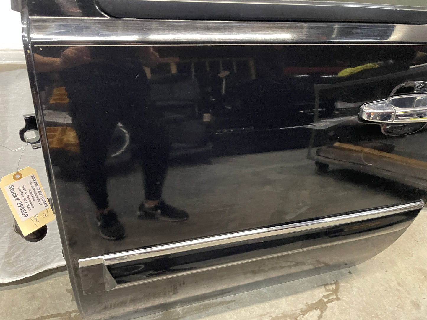 2013 GMC Sierra C1500 SLE LH Driver Rear Exterior Door Black OEM - Day's Parts Yard
