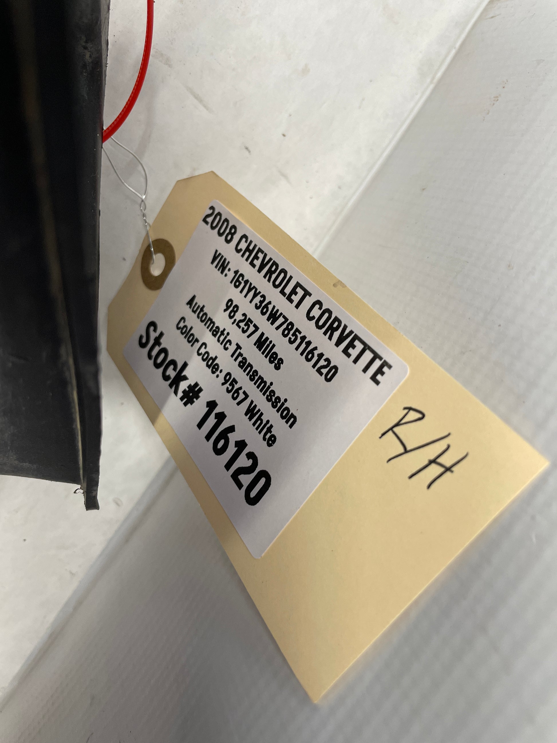 2008 Chevy Corvette RH Passenger Rear Brake Cooling Duct OEM - Day's Parts Yard