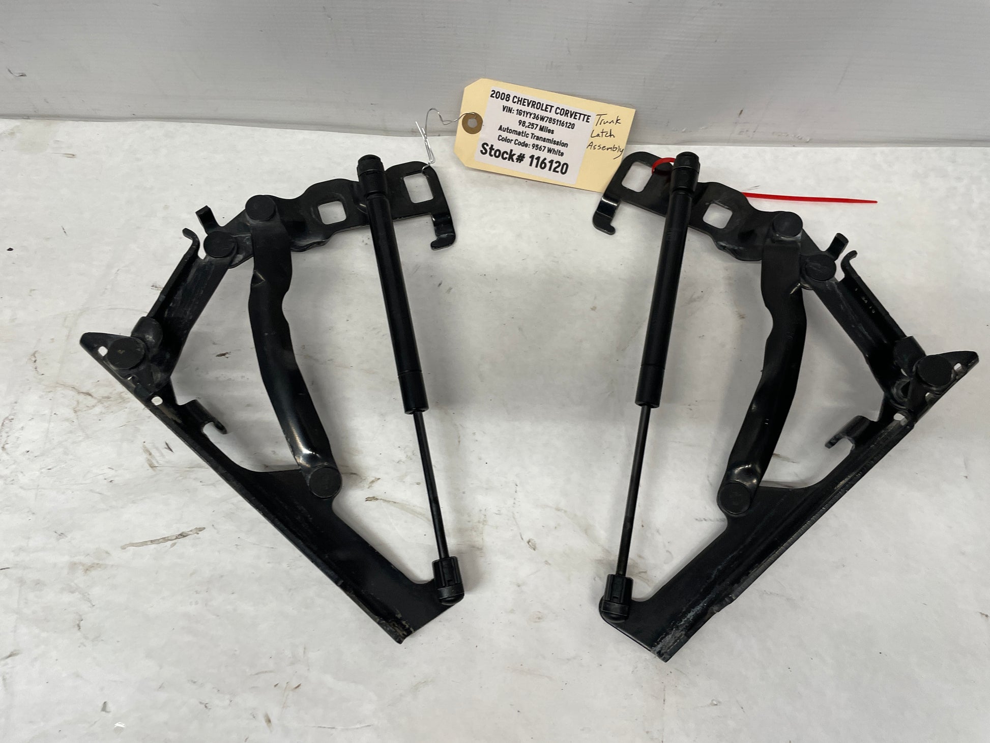 2008 Chevy Corvette RH & LH Trunk Hinges OEM - Day's Parts Yard