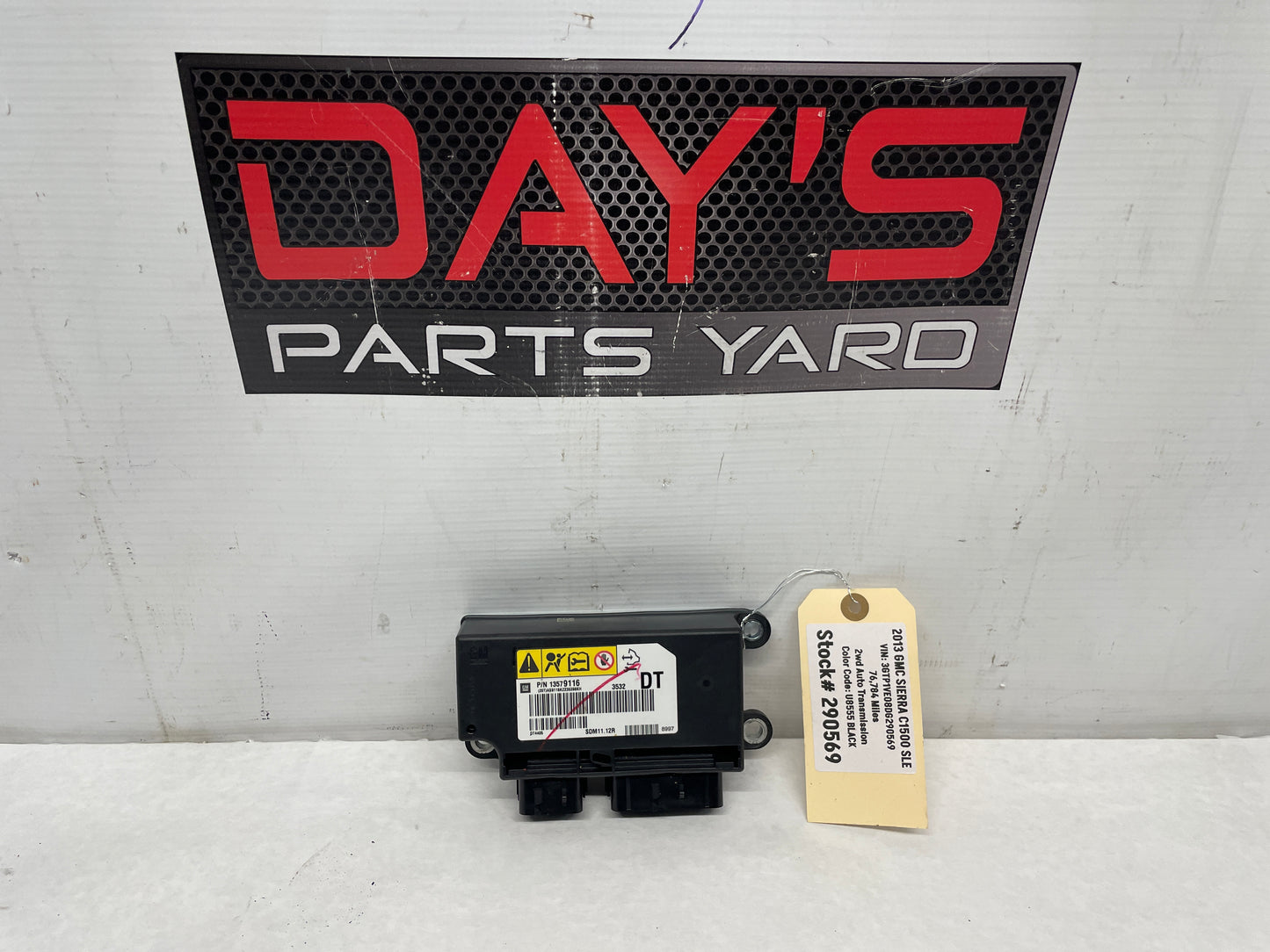 2013 GMC Sierra C1500 SLE Supplemental Restraint System-Sdm Module OEM - Day's Parts Yard