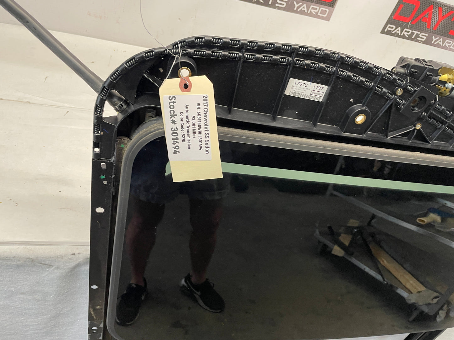2017 Chevy SS Sedan Complete Sunroof Sun Moon Roof Assembly OEM
