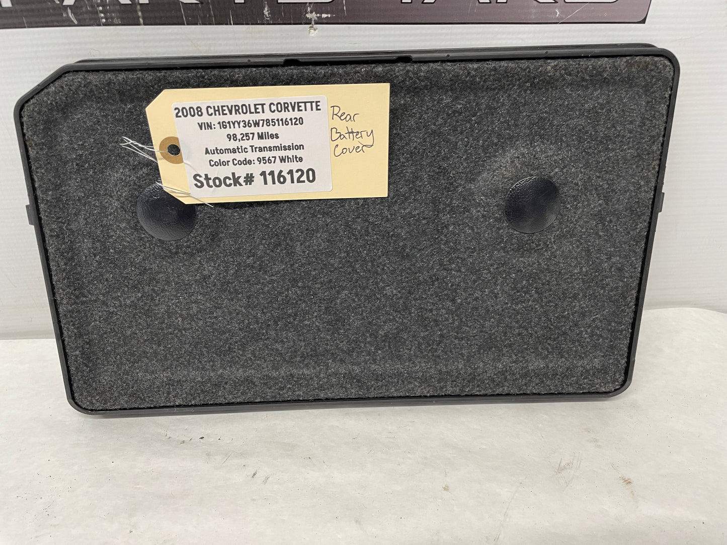 2008 Chevy Corvette Rear Battery Cover OEM - Day's Parts Yard