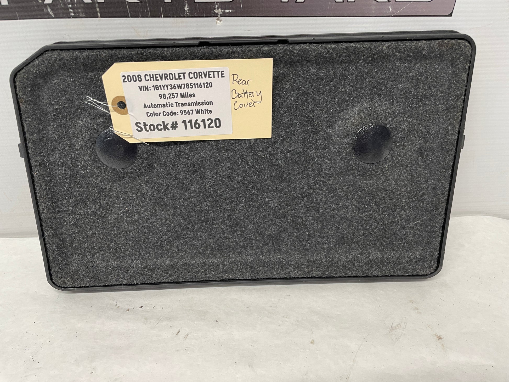 2008 Chevy Corvette Rear Battery Cover OEM - Day's Parts Yard