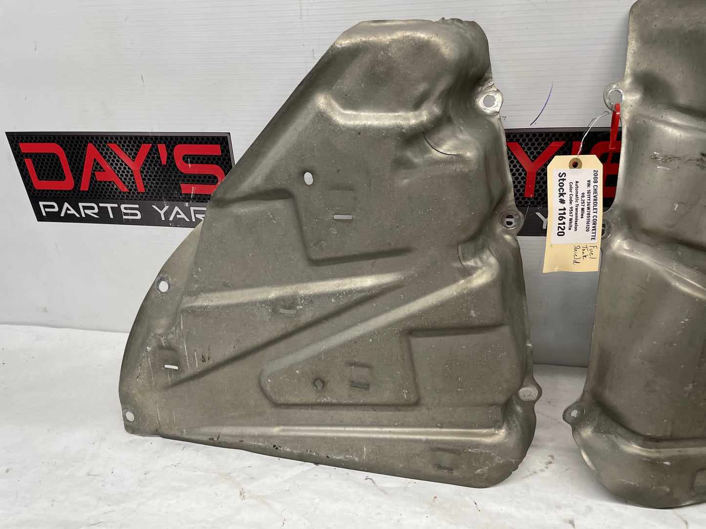 2008 Chevy Corvette RH & LH Fuel Tank Shield OEM - Day's Parts Yard