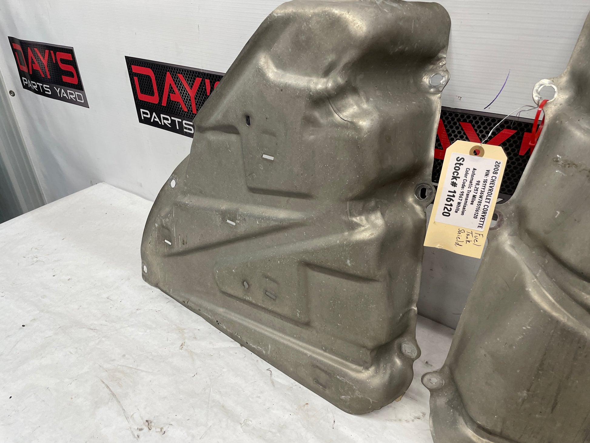 2008 Chevy Corvette RH & LH Fuel Tank Shield OEM - Day's Parts Yard