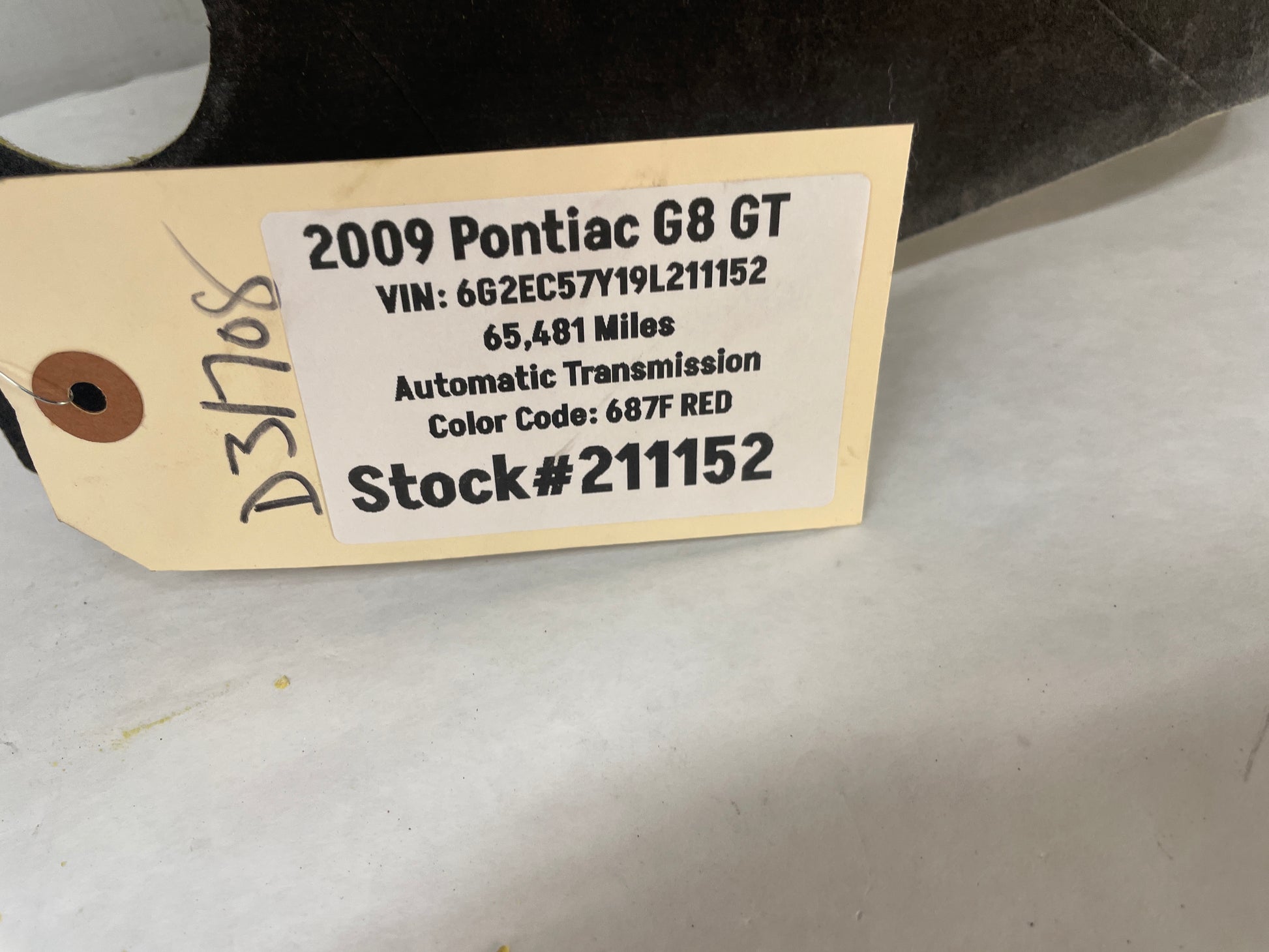 2009 Pontiac G8 GT Fire Wall Engine Bay Felt Heat Shield OEM ???? - Day's Parts Yard