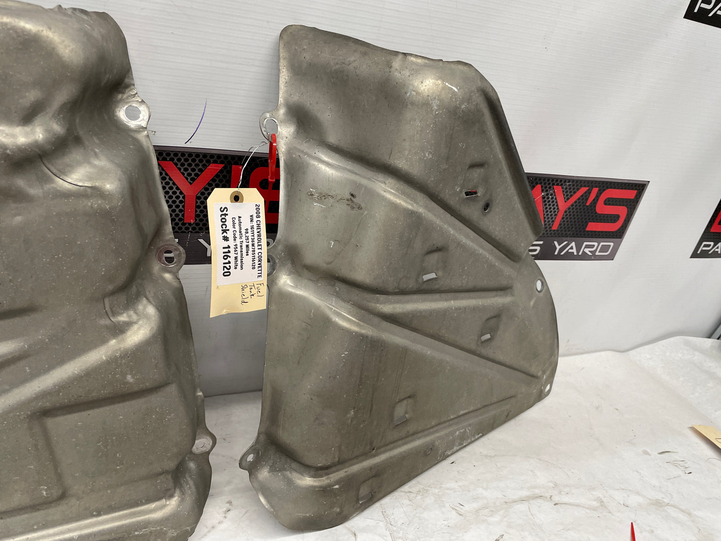 2008 Chevy Corvette RH & LH Fuel Tank Shield OEM - Day's Parts Yard