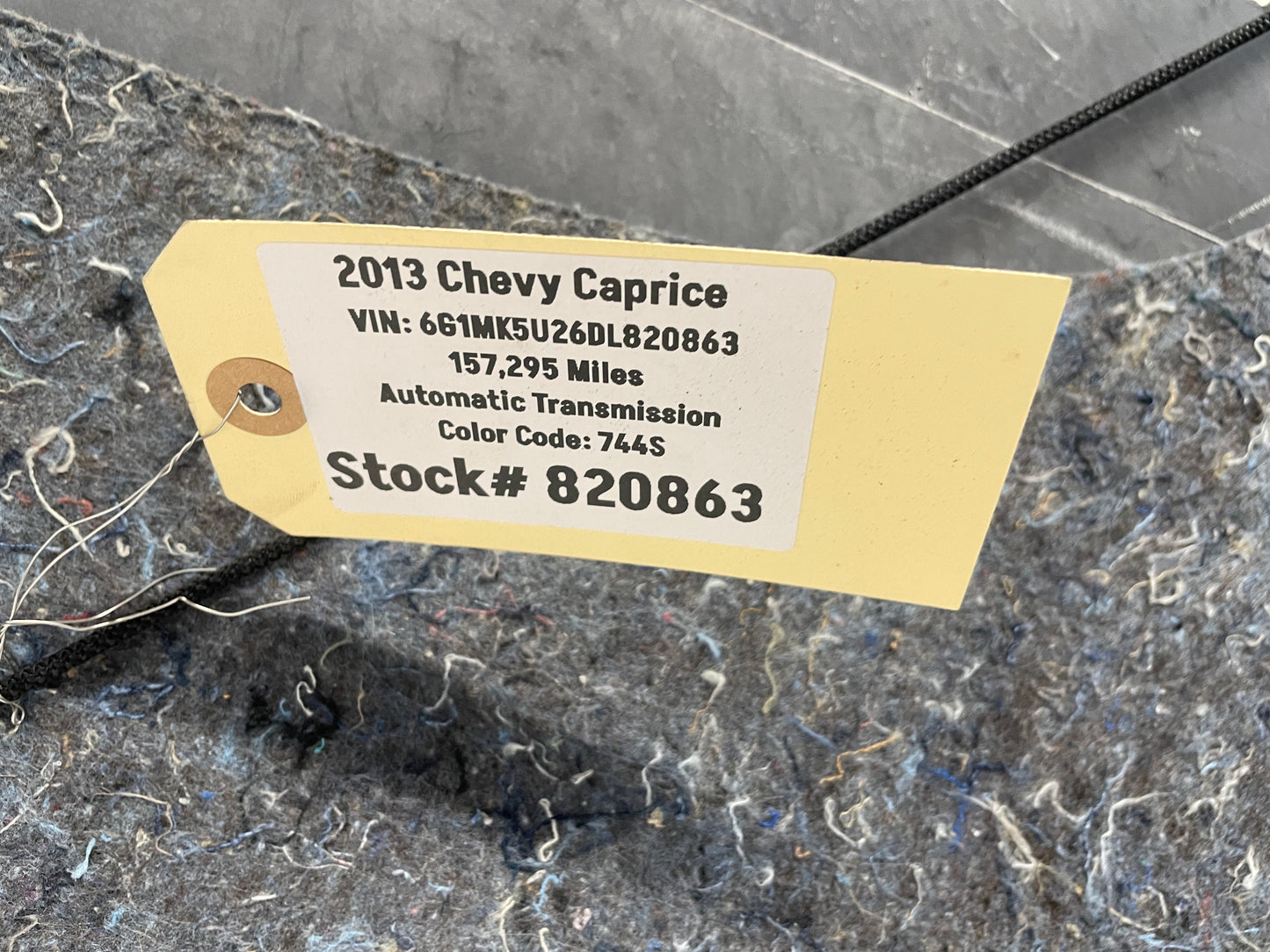 2013 Chevy Caprice Spare Tire Trunk Cargo Compartment Carpet Cover Panel OEM - Day's Parts Yard