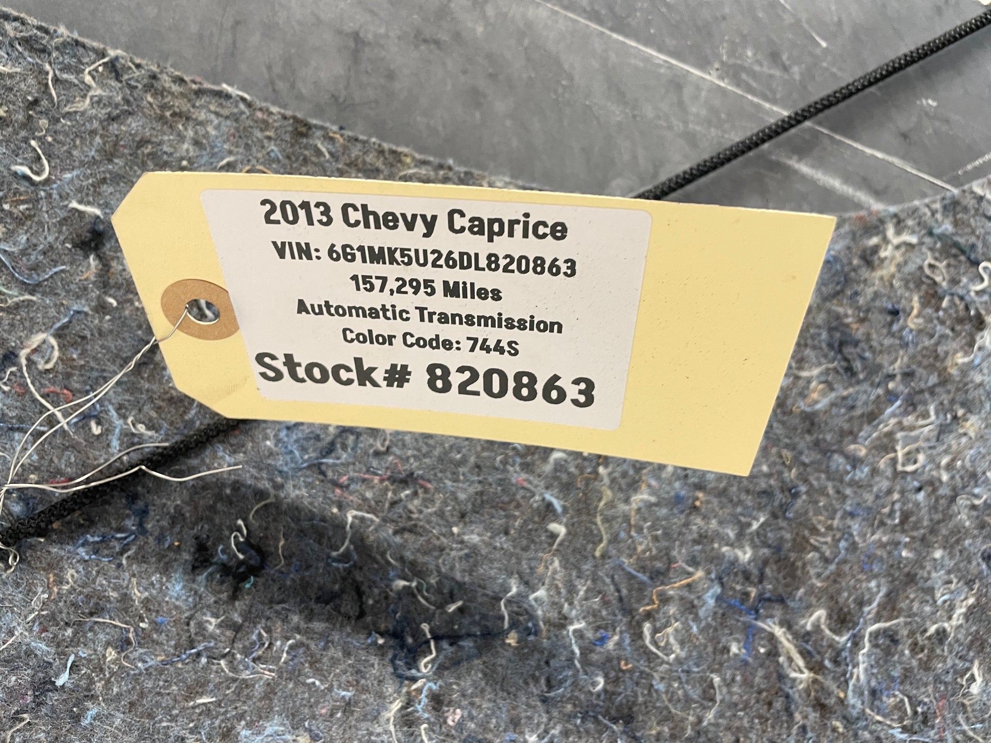 2013 Chevy Caprice Spare Tire Trunk Cargo Compartment Carpet Cover Panel OEM - Day's Parts Yard